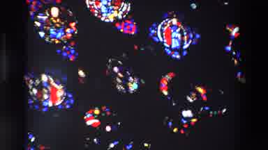Paris France (1969): Multiple Colored Images From A Stained Glass Window