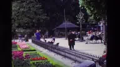 Paris France (1969): Black Dressed Gentleman Walking At The Park
