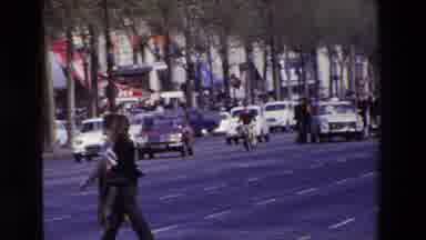 Paris France (1969): People Crossing A Busy Street