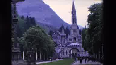 Paris France (1969): People Walking In A Courtyard In Front Of A Castle In The