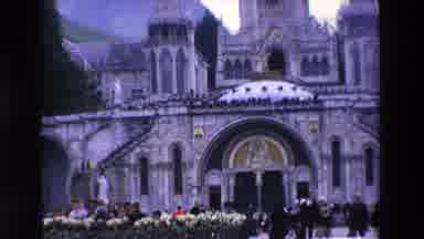 Paris France (1969): People Gathering For At The Cathedral Like Building