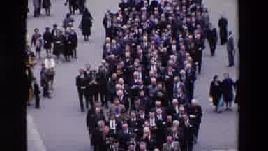 Paris France (1969): People Marching In A Procession