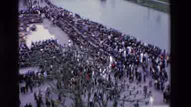 Paris France (1969): People Walking Near River