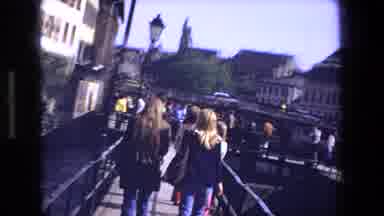 Strasburg France (1970): People Walking In A Town