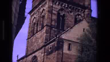 Strasburg France-1970: Tourist Sightseeing at Historic Church