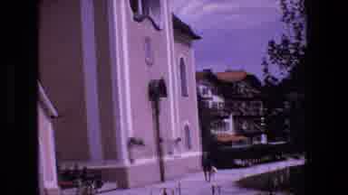 Strasburg France (1970): Church Exterior With Pedestrians