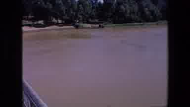 Algeria (1971): Muddy Water Huge Trees Lake With Bridge And No Boats Or Sails