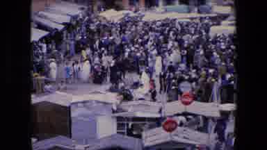 Algeria (1971): Crowd In A Square Walking And Talking