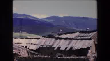 Algeria (1971): Old Wooden Buildings In Front Of Mountains