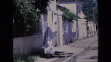 ALGERIA-1971: Woman Wearing Traditional Hijab Walking With Basket