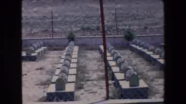 Algeria (1971): A Row Of Graves And A Giant Memorial In A Cemetery