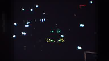 Barcelona Spain (1971): Bright Festive Lights Outside The City