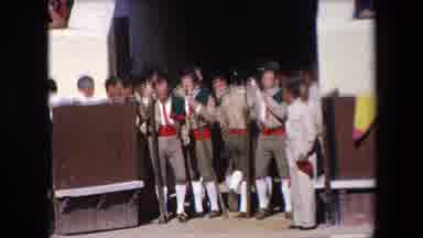 Barcelona Spain (1971): Matators In Their Uniforms, Standing At The Open Gate And