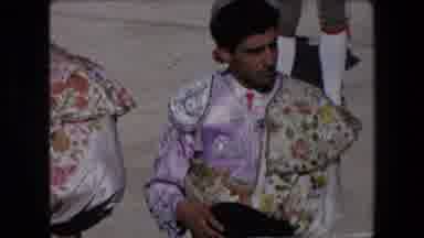Barcelona Spain (1971): Matador Observes Horse Demonstration In Front Of Audience