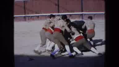 Barcelona Spain (1971): Bull Charging Bull Fighters