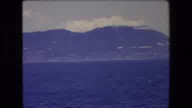 Barcelona Spain (1971): A Volcano On The Horizon With Clouds Over The Top