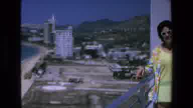 Mazatlan Mexico (1972): Woman In Yellow Dress Vacationing Near The Beach
