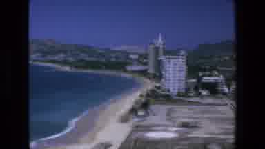 Mazatlan Mexico (1972): Calm Ocean Approaching A Large City On A Clear Day