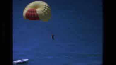 Mazatlan Mexico (1972): Yellow And Red Parasailing Lift Off