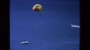 Mazatlan Mexico (1972): Person Parachuting Over Ocean
