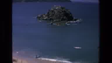 Mazatlan Mexico (1972): Boating On The Ocean Near A Busy Highway