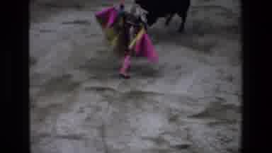 Mazatlan Mexico-1972: Colorfully Uniformed Matadors In Bullfight Using A Pink Cape