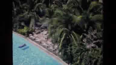 Mazatlan Mexico (1972): Man Walking On Bridge Over Pool To Building At Tropical