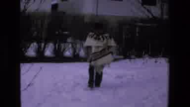 Mazatlan Mexico (1972): Native American In Poncho Walking In Snow