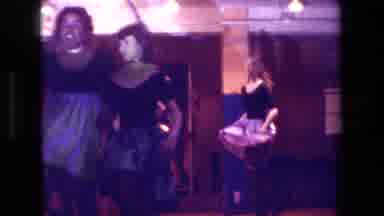 Hollywood California USA (1981): Ladies Line Dancing In Period Costumes