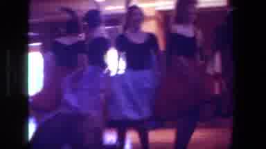 Hollywood California USA (1981): Scandalous Female Cancan Dancers Legs And Kick Up