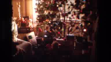 Lansing Michigan (1981): Mom On Christmas Morning With Gifts Under Tree In Her