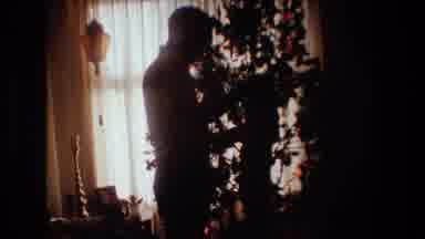Lansing Michigan (1981): Man In Front Of Christmas Tree