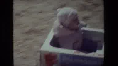 Lansing Michigan (1981): Cute Baby Being Pulled In A Ride