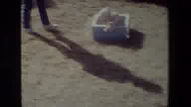 Lansing Michigan (1981): Cute Baby In Makeshift Sleigh