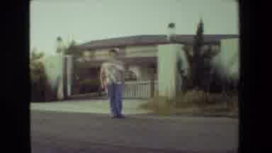 Malibu California USA (1981): Lady In Front Of Her House And Crossing The Road