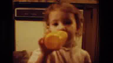 Malibu California USA (1981): A Baby Roaming Around Kitchen