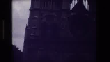 Paris France-1981: Gothic Cathedral Architecture in Dark Vintage 8mm Footage
