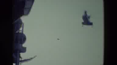 San Diego Naval Base (1981): Helicopter Flying Through The Air