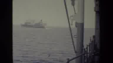 San Diego Naval Base (1981): An Ocean Liner Sailing In The Sea