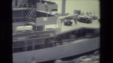 San Diego Naval Base (1981): Ferry Speeding Fast At Sea, Spindrift Washing The