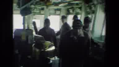 San Diego Naval Base (1981): Naval Officers Walking On The Bridge Of A Military