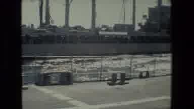 San Diego Naval Base (1981): A Boat Sailing Against The Rushing Sea