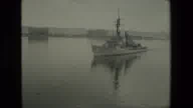 San Diego Naval Base-1981: U.S. Navy Warship Docked and Underway