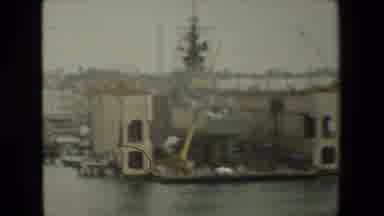 San Diego Naval Base (1981): Old Vintage Video Clips Of Boats On A Harbour In Town