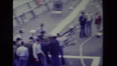 San Diego Naval Base (1981): People Watch On As A Sailboat Sails
