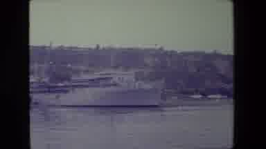San Diego Naval Base (1981): Big And Small Boats On The Water