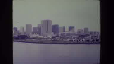 San Diego Naval Base (1981): People Arriving By Boat Into A Harbor