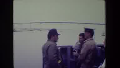 San Diego Naval Base (1981): People Viewing Boat On The Water