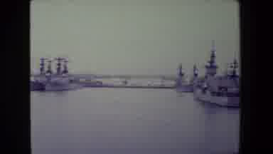 San Diego Naval Base (1981): Panoramic View Of Warships