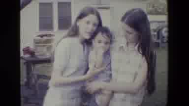 San Antonio Texas (1982): Mother And Her Kids Outside Their House